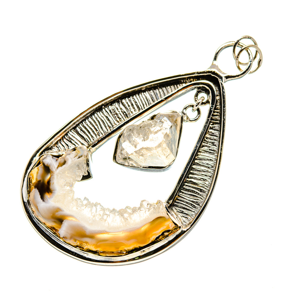 Coconut Geode Slice Pendants handcrafted by Ana Silver Co - PD754558