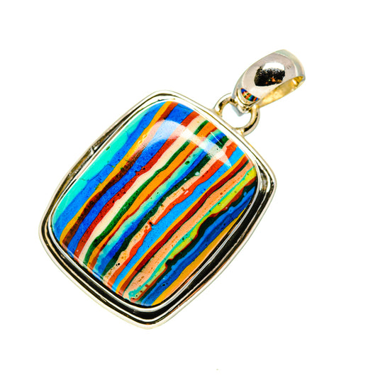 Rainbow Calsilica Pendants handcrafted by Ana Silver Co - PD754604