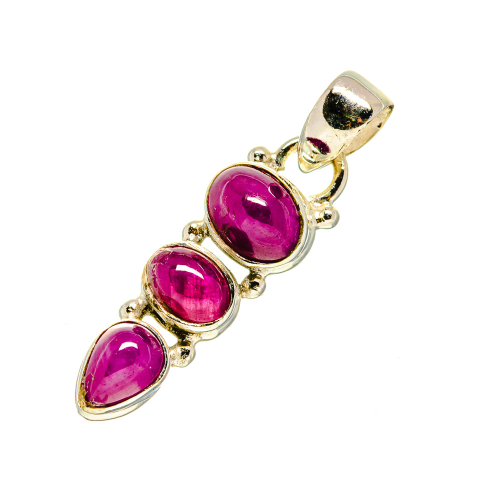 Pink Tourmaline Pendants handcrafted by Ana Silver Co - PD754645