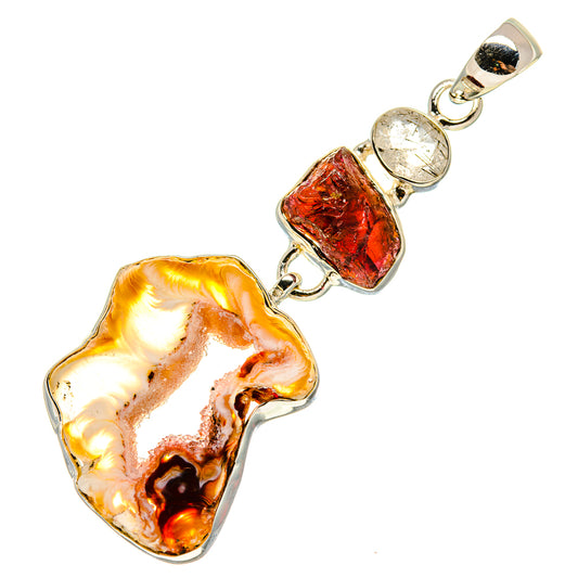 Geode Slice Pendants handcrafted by Ana Silver Co - PD754689