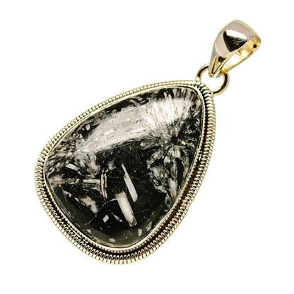 Chrysanthemum Stone Pendants handcrafted by Ana Silver Co - PD754733