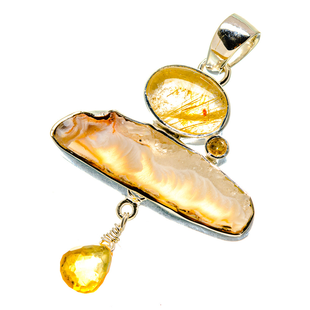 Geode Slice Pendants handcrafted by Ana Silver Co - PD754742