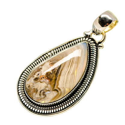 Laguna Lace Agate Pendants handcrafted by Ana Silver Co - PD754755