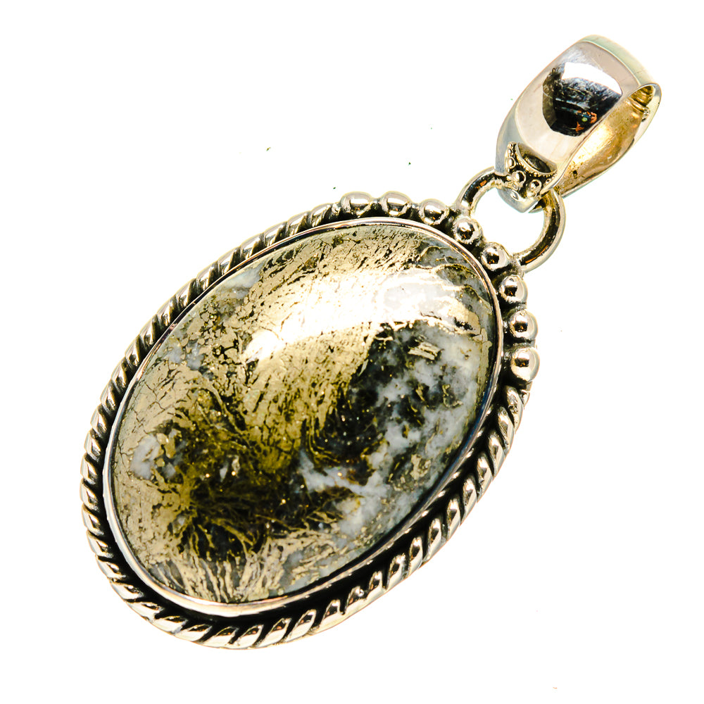 Pyrite Agate Pendants handcrafted by Ana Silver Co - PD755026