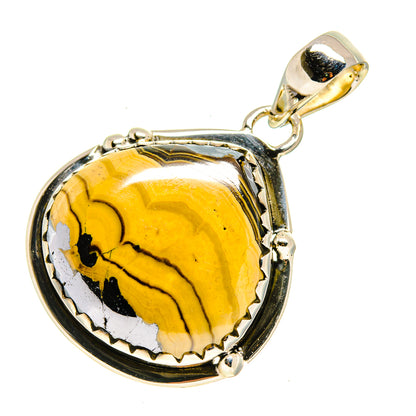 925 sterling silver pendant with oval yellow stone and loop bail