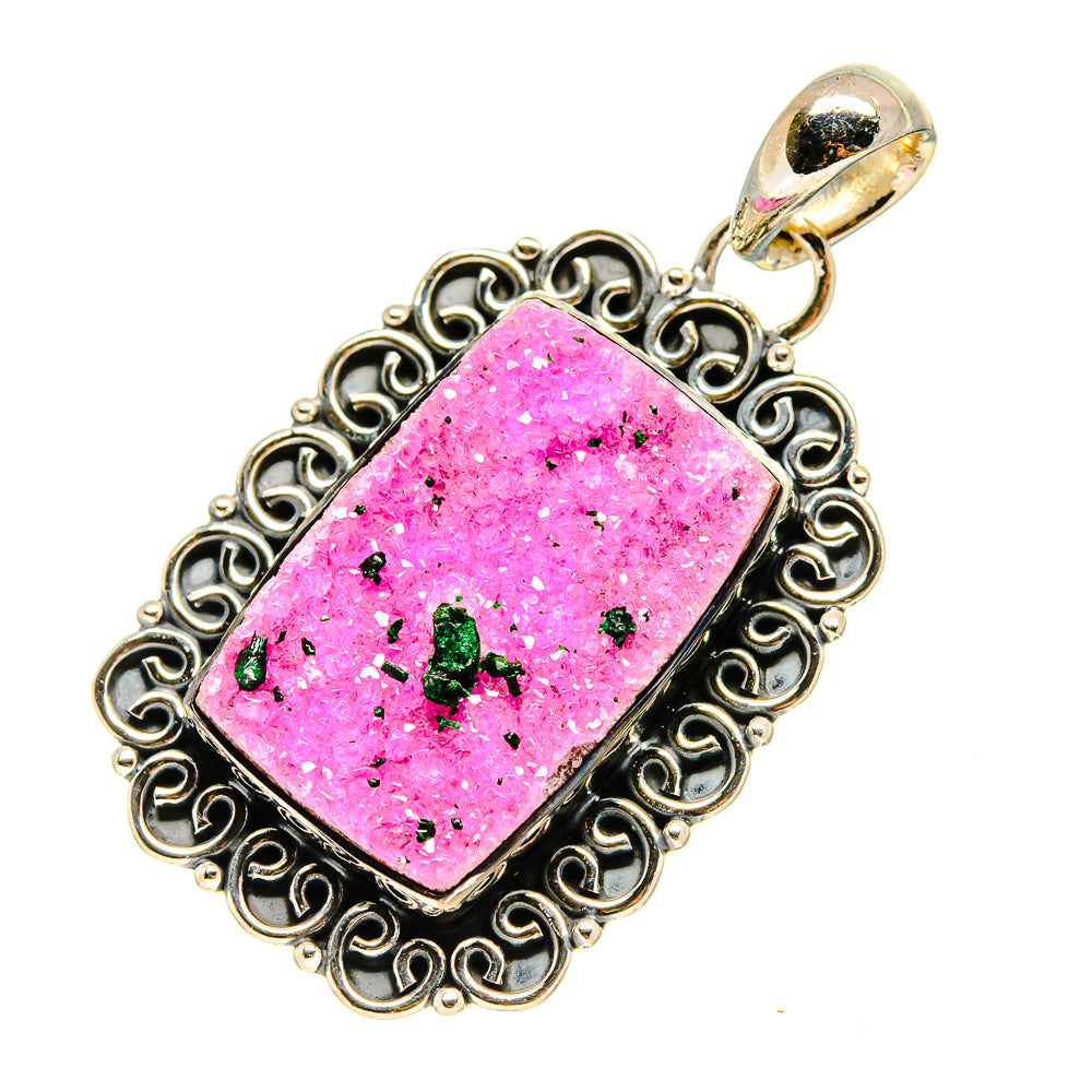 Cobalto Calcite Druzy Pendants handcrafted by Ana Silver Co - PD755165