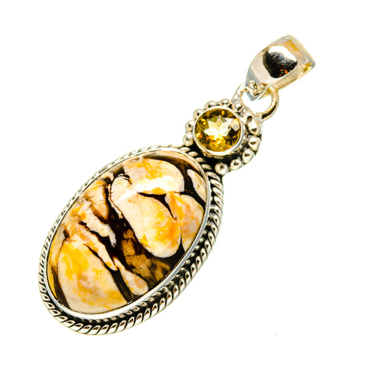 Peanut Wood Jasper Pendants handcrafted by Ana Silver Co - PD755177