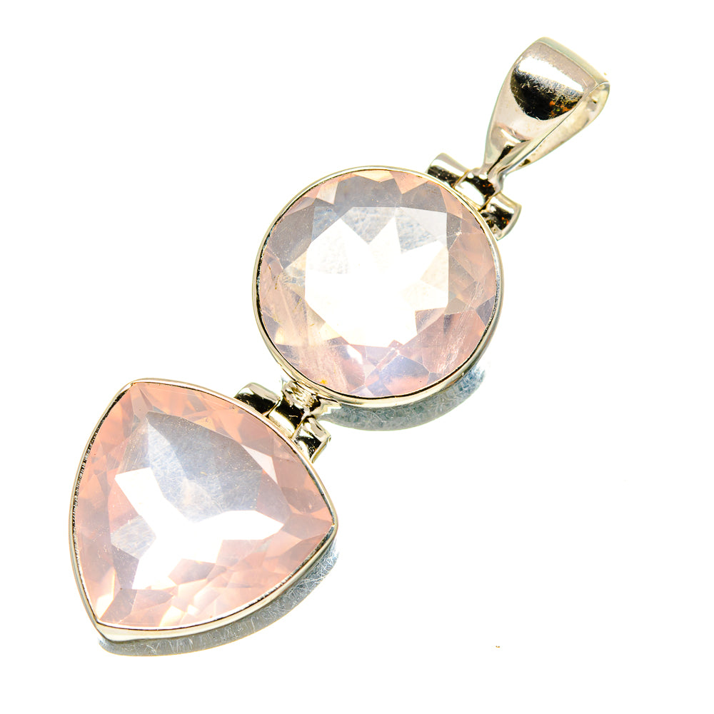 Rose Quartz Pendants handcrafted by Ana Silver Co - PD755190