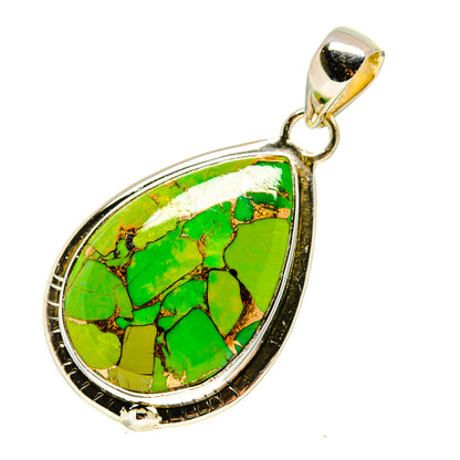 Green Copper Composite Turquoise Pendants handcrafted by Ana Silver Co - PD755205