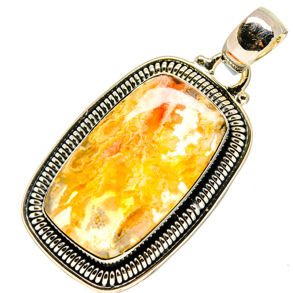 Plume Agate Pendants handcrafted by Ana Silver Co - PD755236