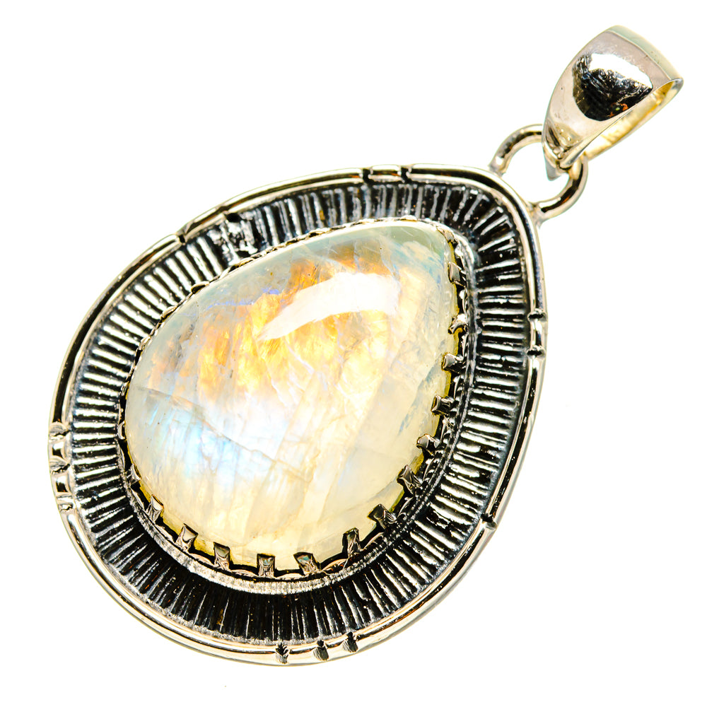 Rainbow Moonstone Pendants handcrafted by Ana Silver Co - PD755240