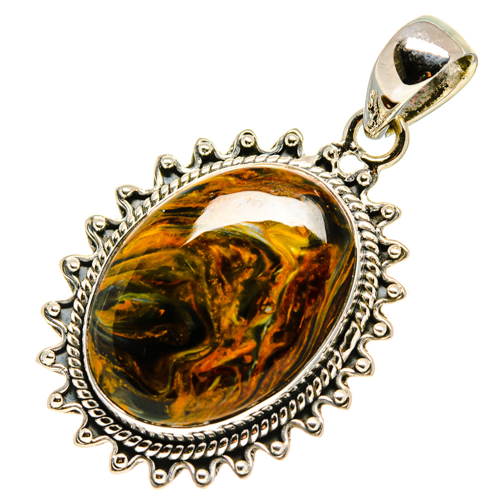 Golden Pietersite Pendants handcrafted by Ana Silver Co - PD755244