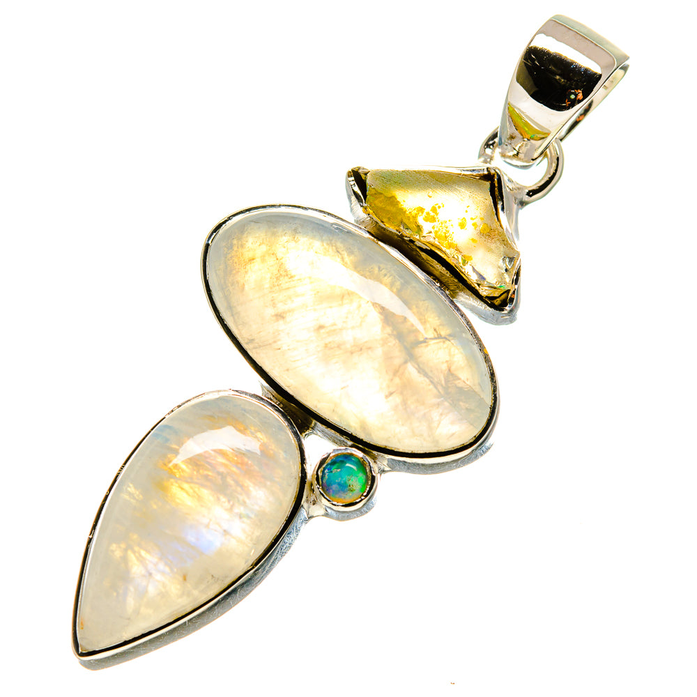 Rainbow Moonstone Pendants handcrafted by Ana Silver Co - PD755271