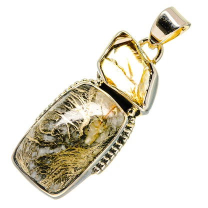 Pyrite Agate Pendants handcrafted by Ana Silver Co - PD755276