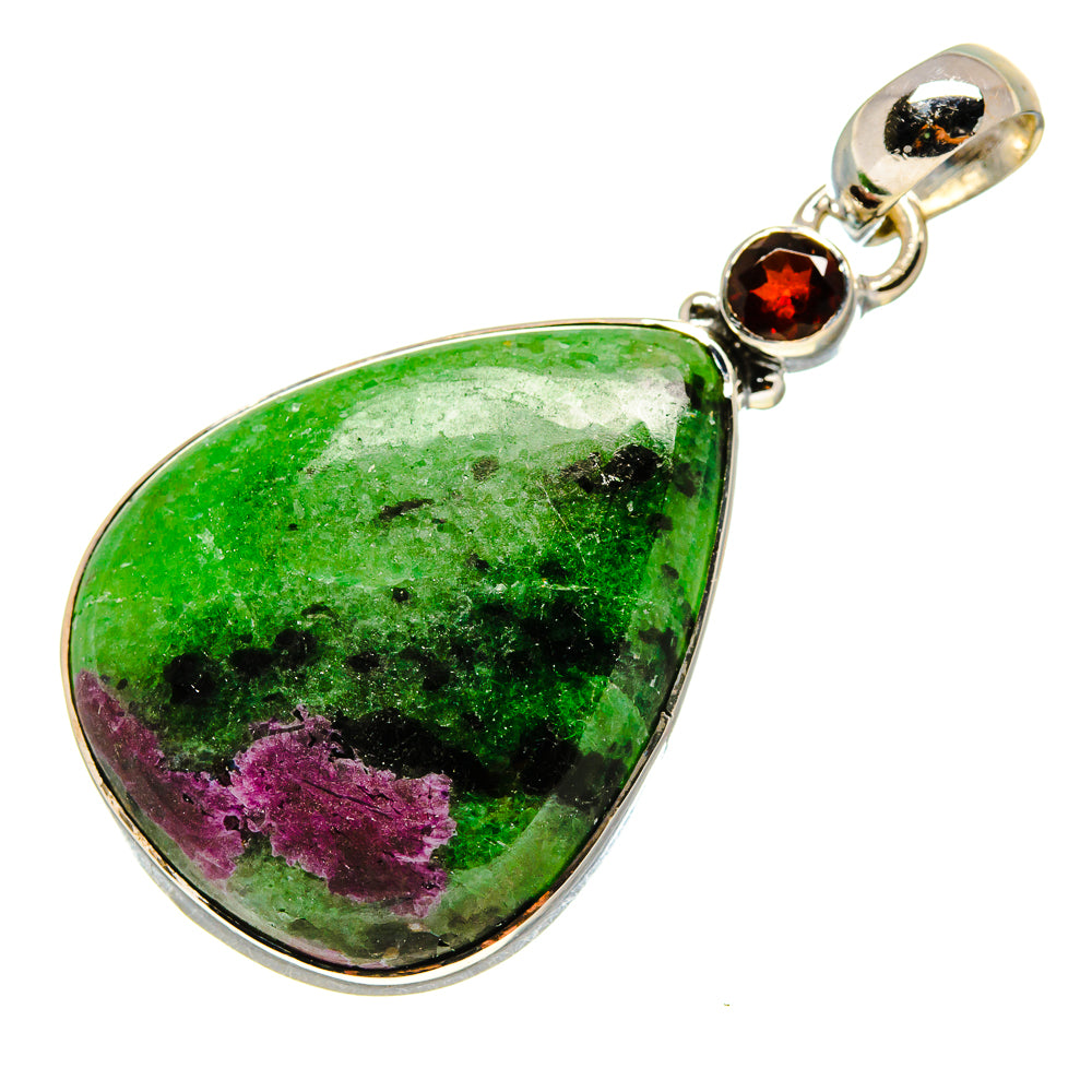 Ruby Zoisite Pendants handcrafted by Ana Silver Co - PD755325