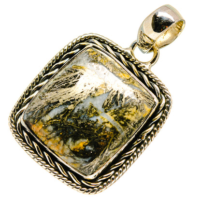 Pyrite Agate Pendants handcrafted by Ana Silver Co - PD755357