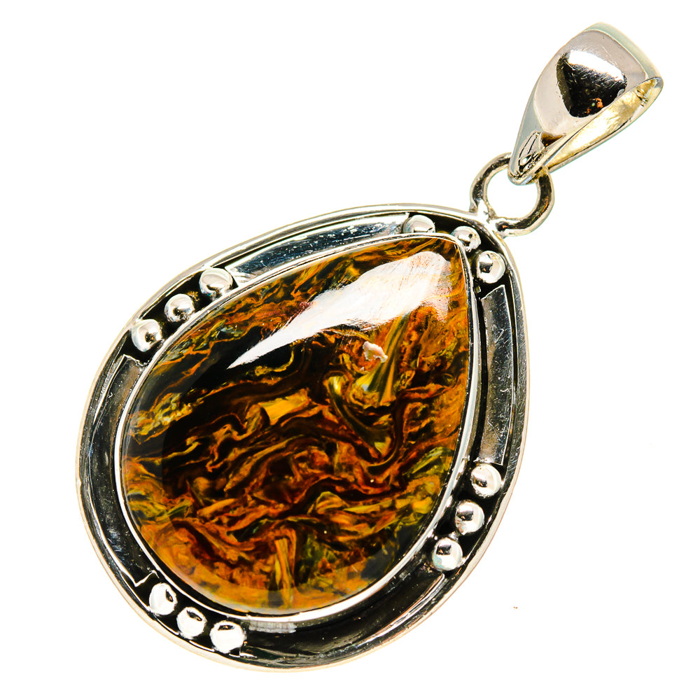 Golden Pietersite Pendants handcrafted by Ana Silver Co - PD755376