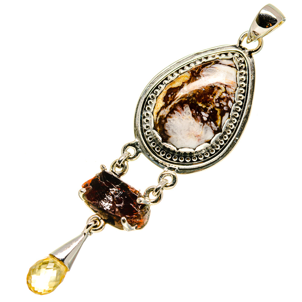 Peanut Wood Jasper Pendants handcrafted by Ana Silver Co - PD755428