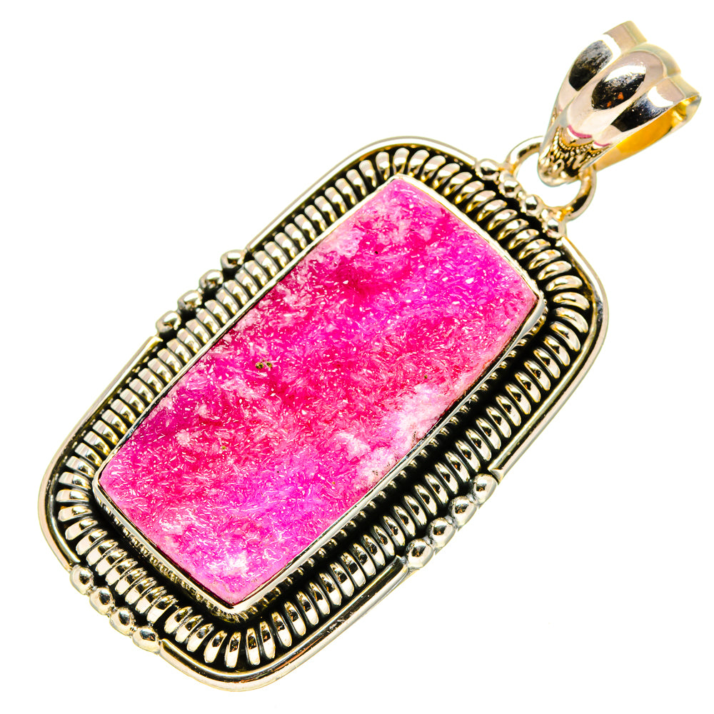 Cobalto Calcite Druzy Pendants handcrafted by Ana Silver Co - PD755446