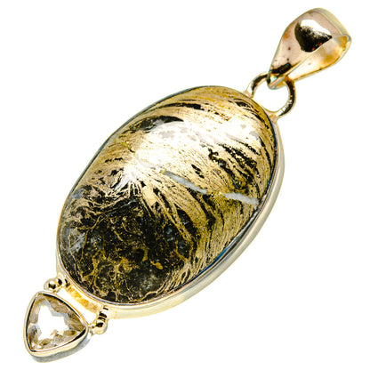 Pyrite Agate Pendants handcrafted by Ana Silver Co - PD755449