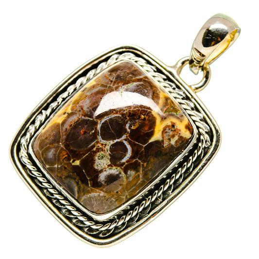 Mushroom Rhyolite Pendants handcrafted by Ana Silver Co - PD755458