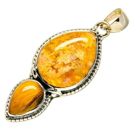 Plume Agate Pendants handcrafted by Ana Silver Co - PD755467