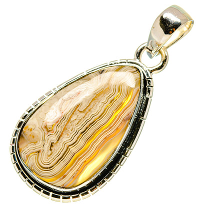 Laguna Lace Agate Pendants handcrafted by Ana Silver Co - PD755473