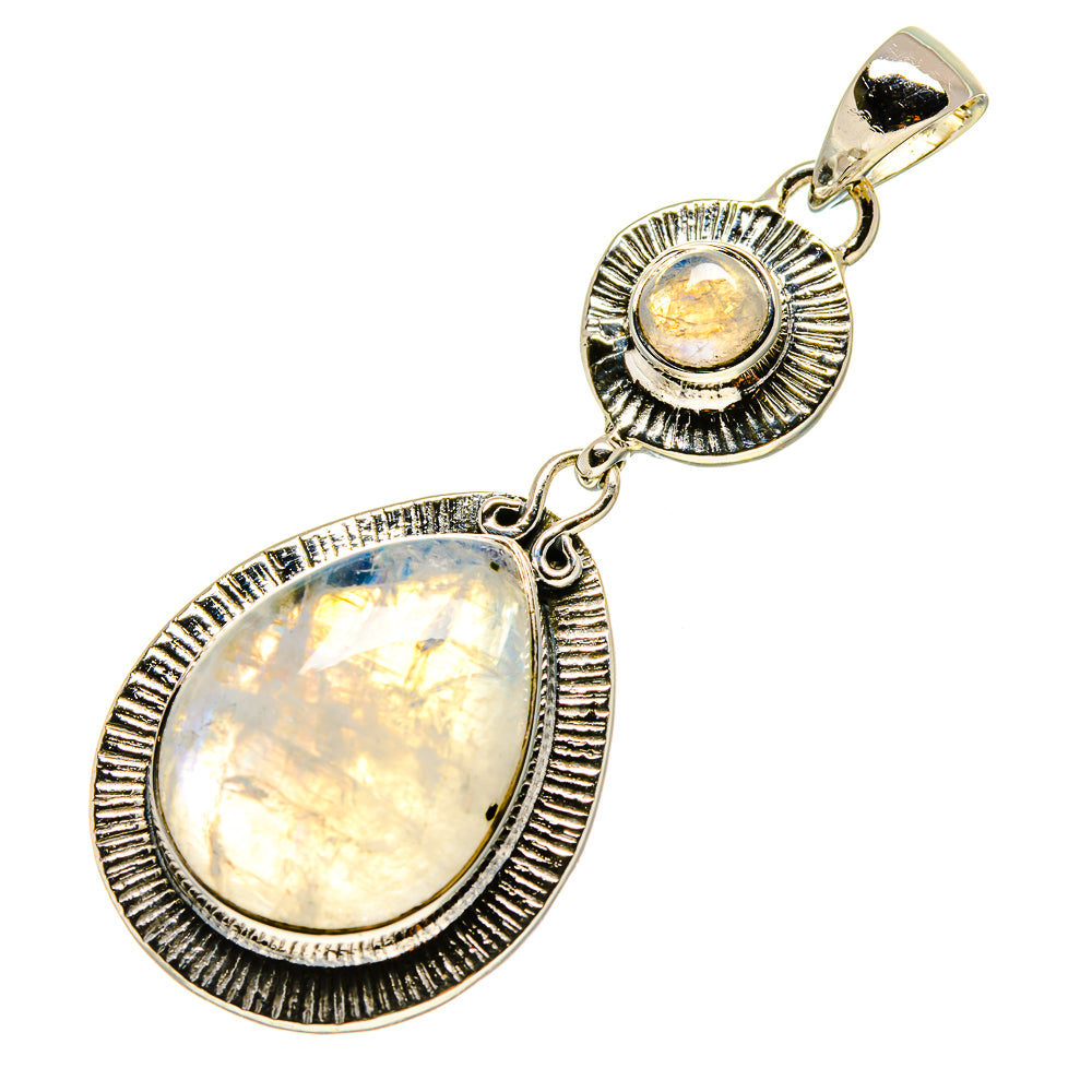 Rainbow Moonstone Pendants handcrafted by Ana Silver Co - PD755516