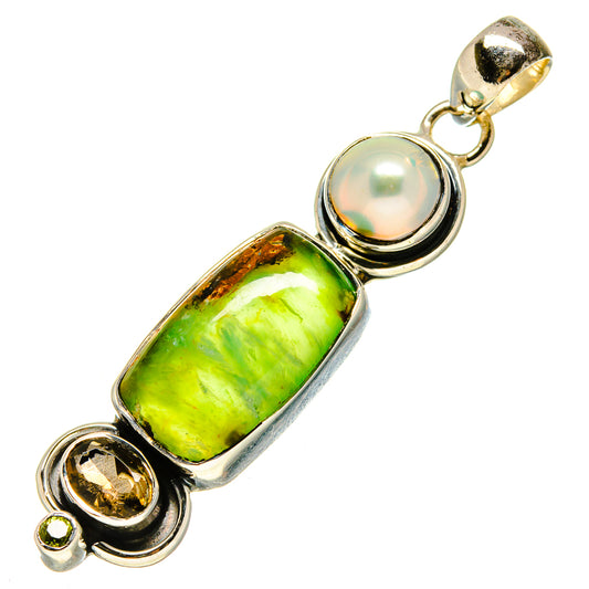 Chrysoprase Pendants handcrafted by Ana Silver Co - PD755518