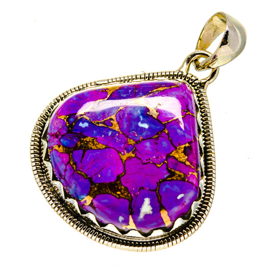 Purple Copper Composite Turquoise Pendants handcrafted by Ana Silver Co - PD755542