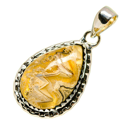 Laguna Lace Agate Pendants handcrafted by Ana Silver Co - PD755557