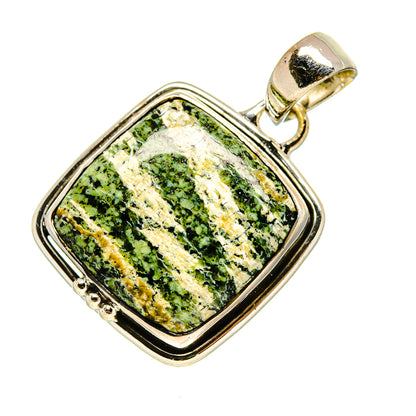 Green Vein Jasper Pendants handcrafted by Ana Silver Co - PD755573