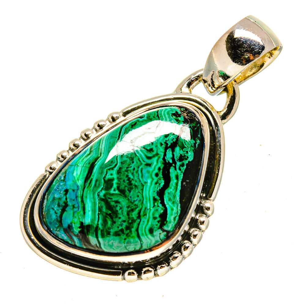 Malachite In Chrysocolla Pendants handcrafted by Ana Silver Co - PD755584