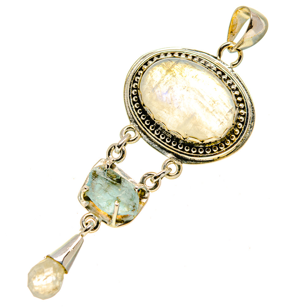 Rainbow Moonstone Pendants handcrafted by Ana Silver Co - PD755599