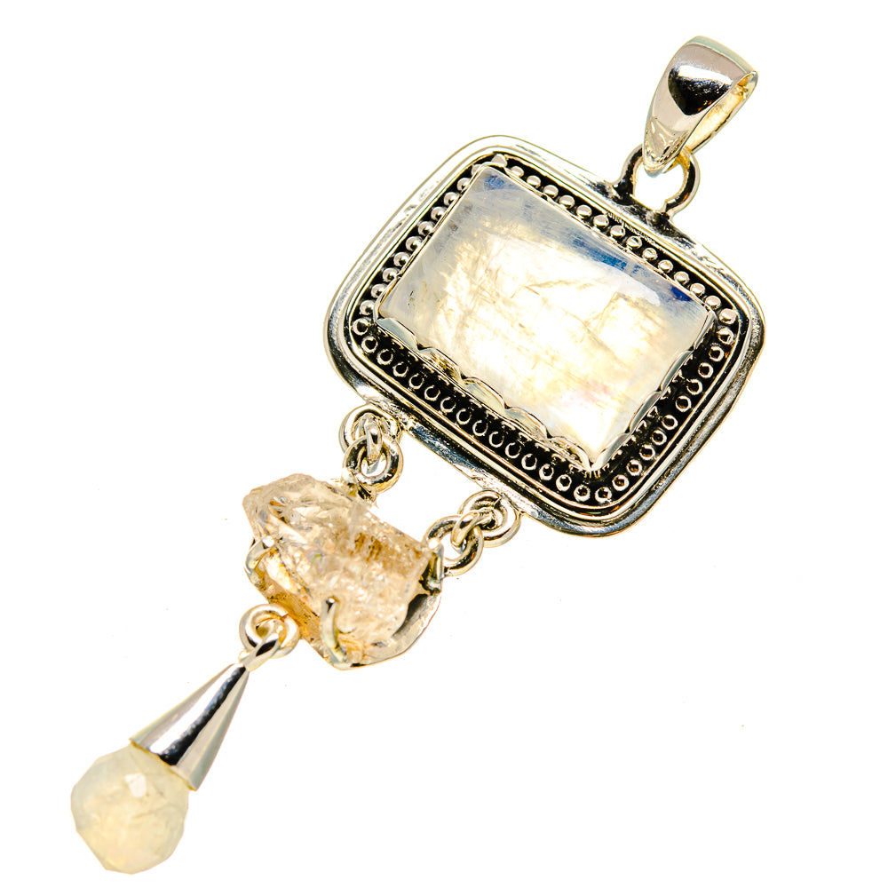 Rainbow Moonstone Pendants handcrafted by Ana Silver Co - PD755605