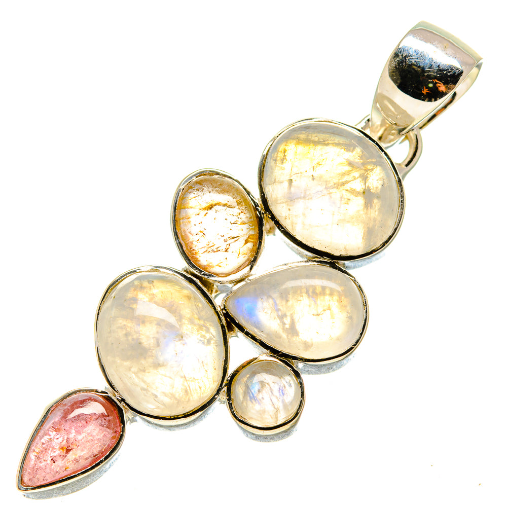 Rainbow Moonstone Pendants handcrafted by Ana Silver Co - PD755607