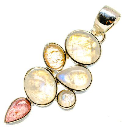 Rainbow Moonstone Pendants handcrafted by Ana Silver Co - PD755607