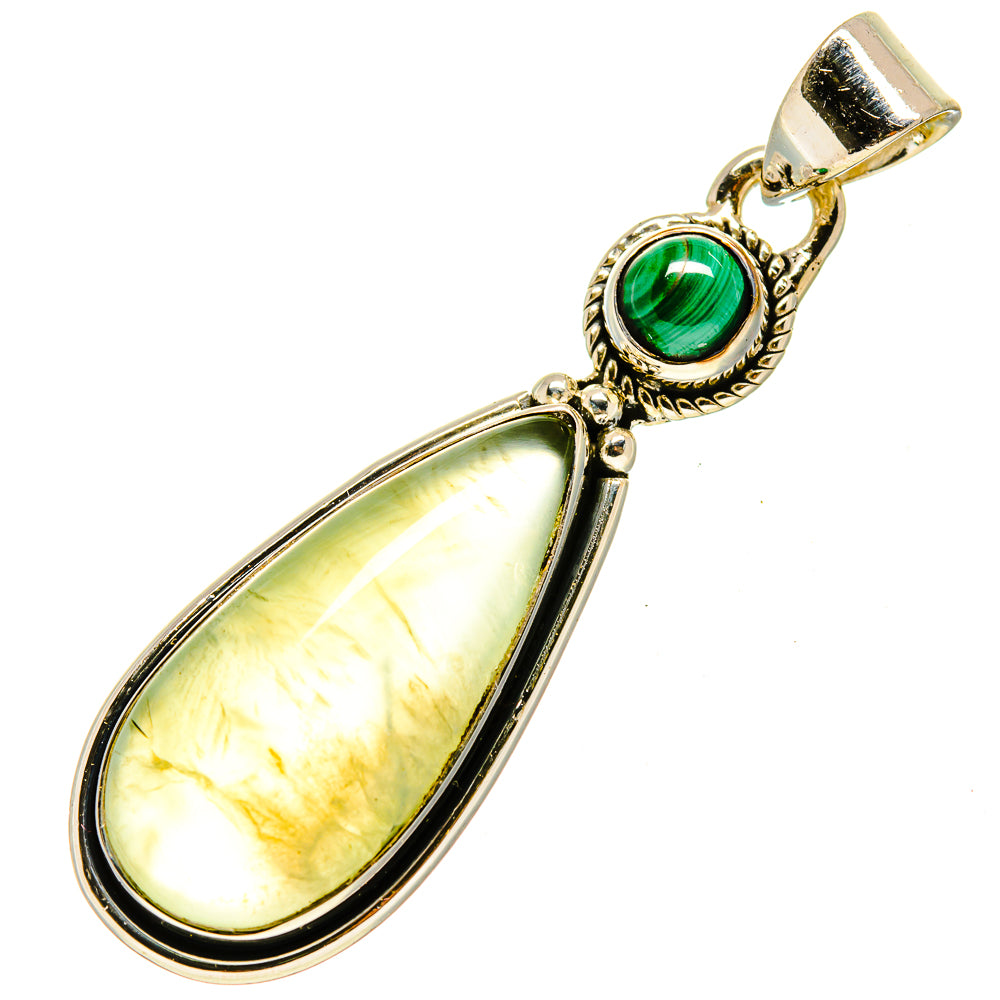 Prehnite Pendants handcrafted by Ana Silver Co - PD755609