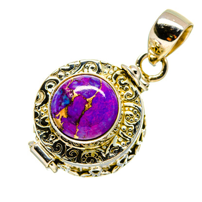 Purple Copper Composite Turquoise Pendants handcrafted by Ana Silver Co - PD755641