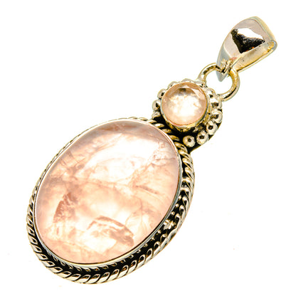 Rose Quartz Pendants handcrafted by Ana Silver Co - PD755687