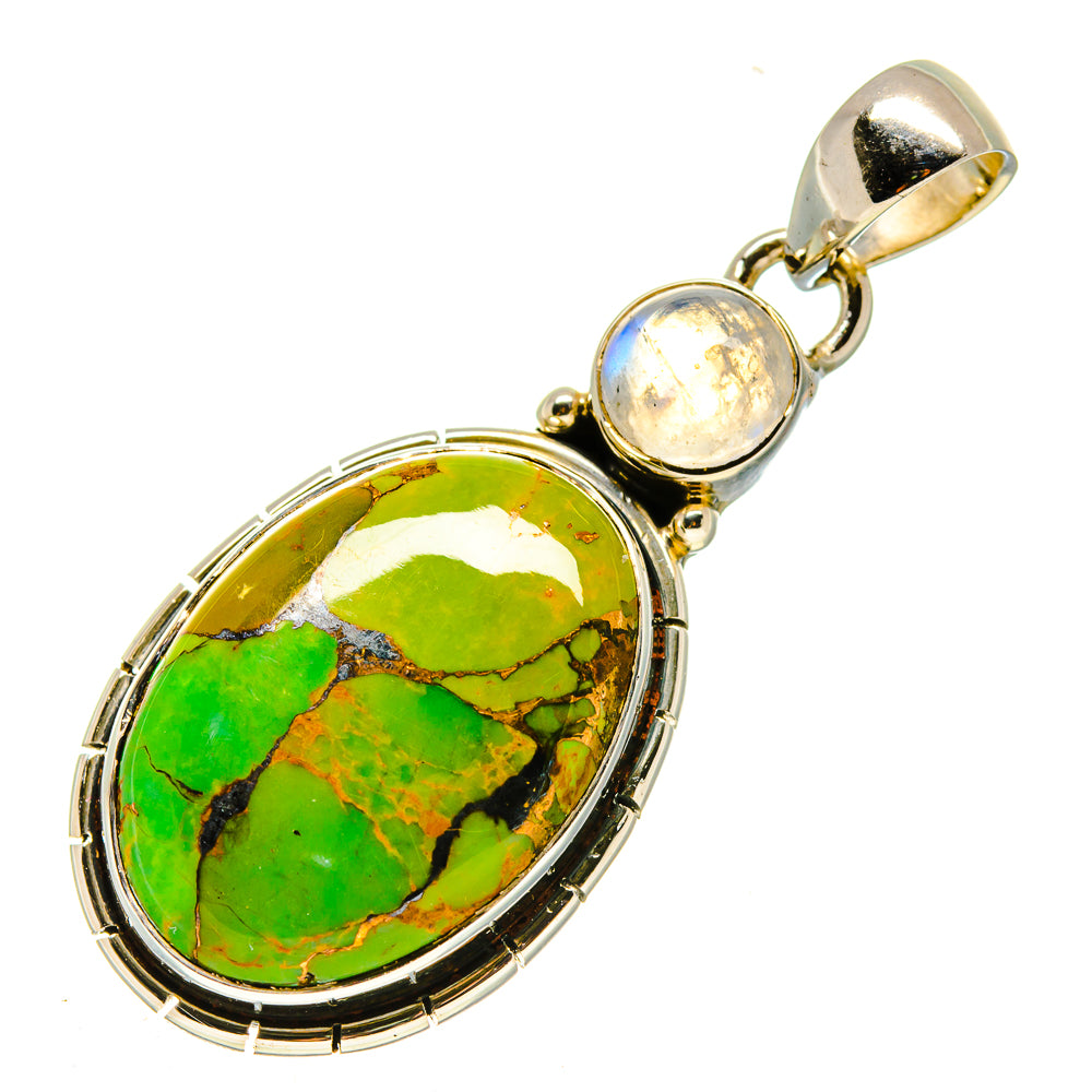 Green Copper Composite Turquoise Pendants handcrafted by Ana Silver Co - PD755700