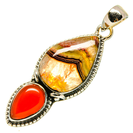 Crazy Lace Agate Pendants handcrafted by Ana Silver Co - PD755702