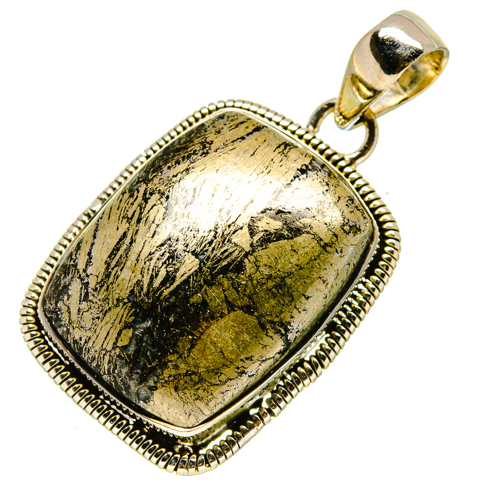 Pyrite Agate Pendants handcrafted by Ana Silver Co - PD755722