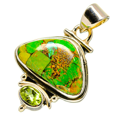 Green Copper Composite Turquoise Pendants handcrafted by Ana Silver Co - PD755740