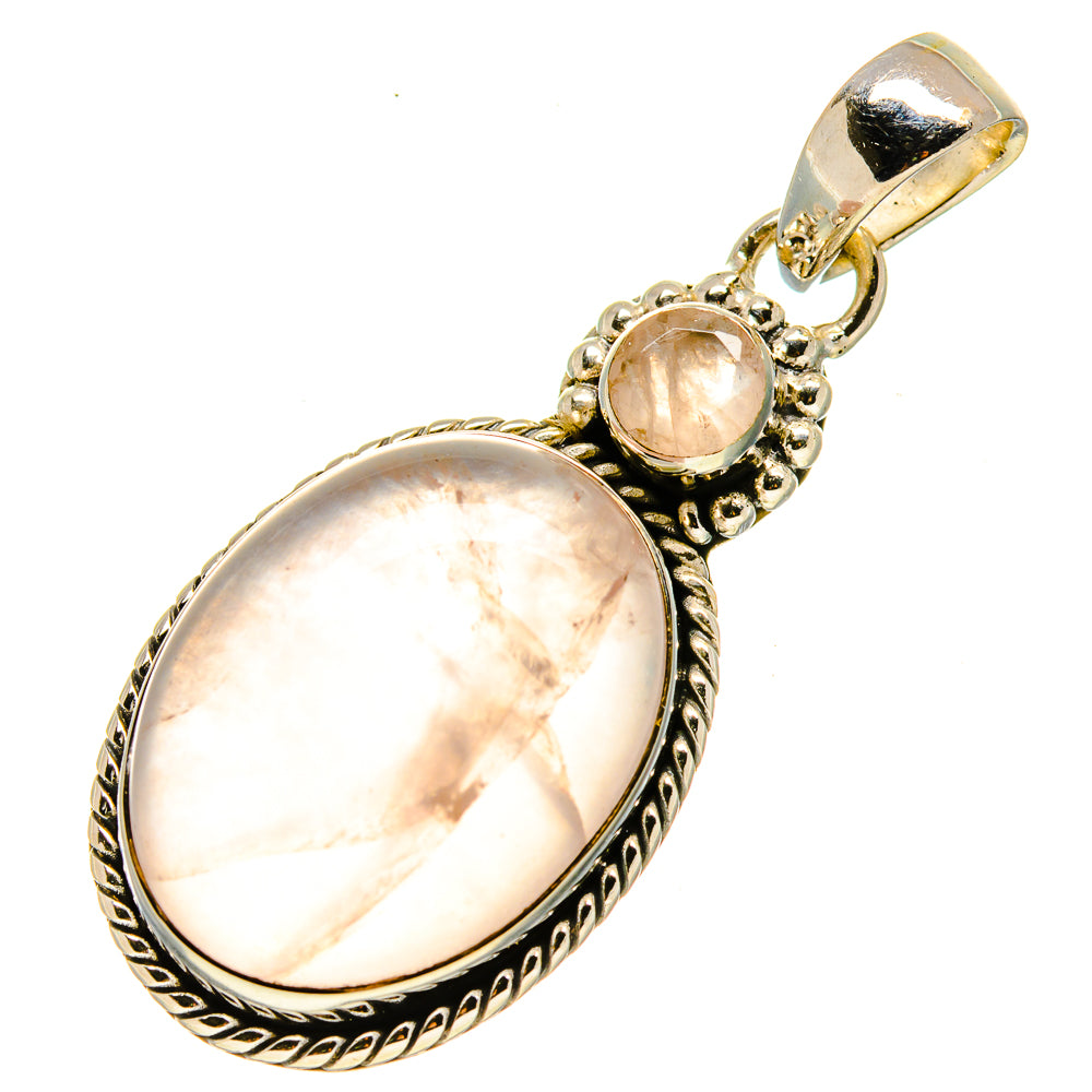 Rose Quartz Pendants handcrafted by Ana Silver Co - PD755782