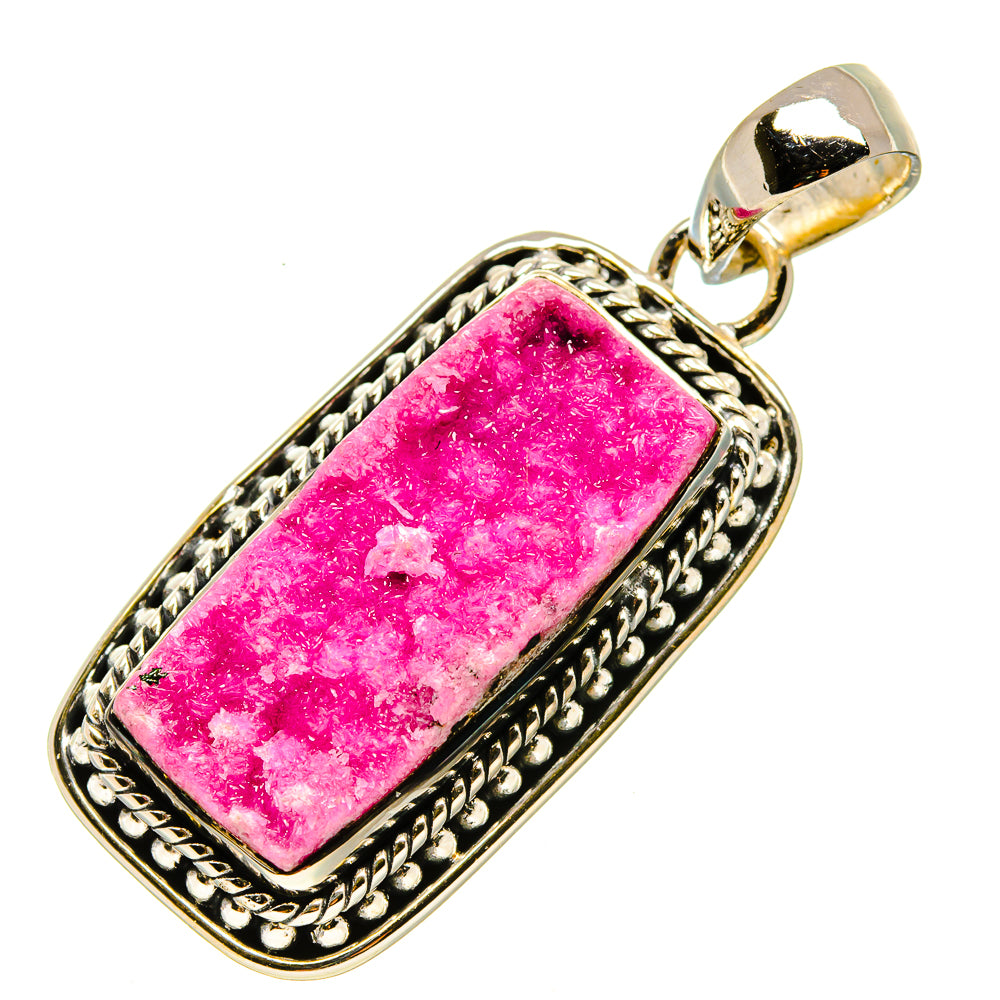 Cobalto Calcite Druzy Pendants handcrafted by Ana Silver Co - PD755785