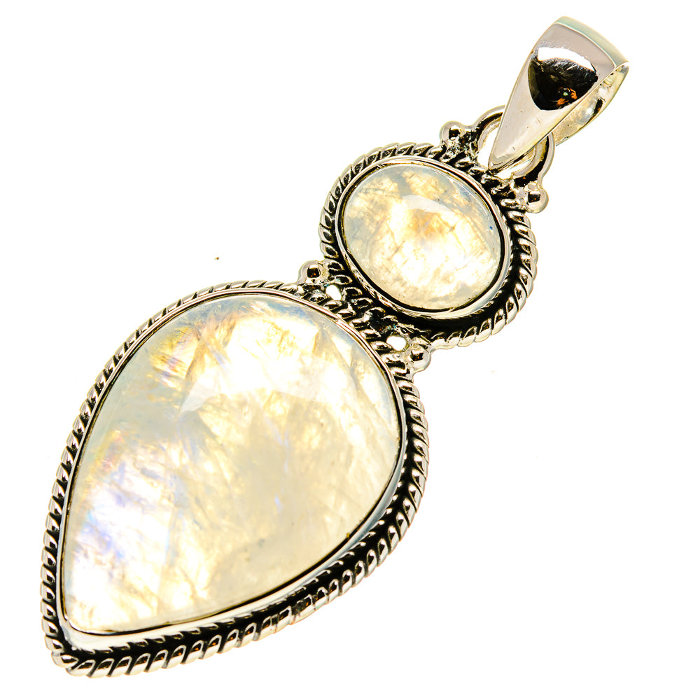 Rainbow Moonstone Pendants handcrafted by Ana Silver Co - PD755819