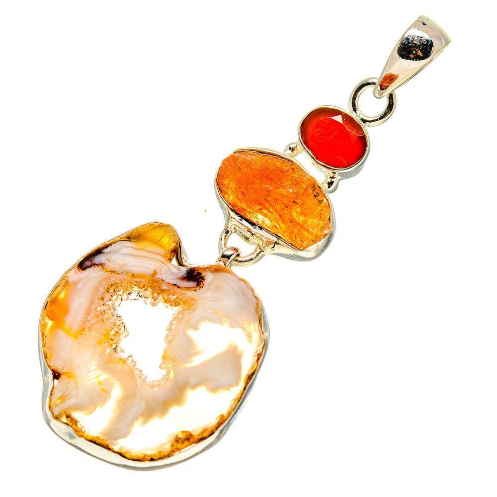Geode Slice Pendants handcrafted by Ana Silver Co - PD755838