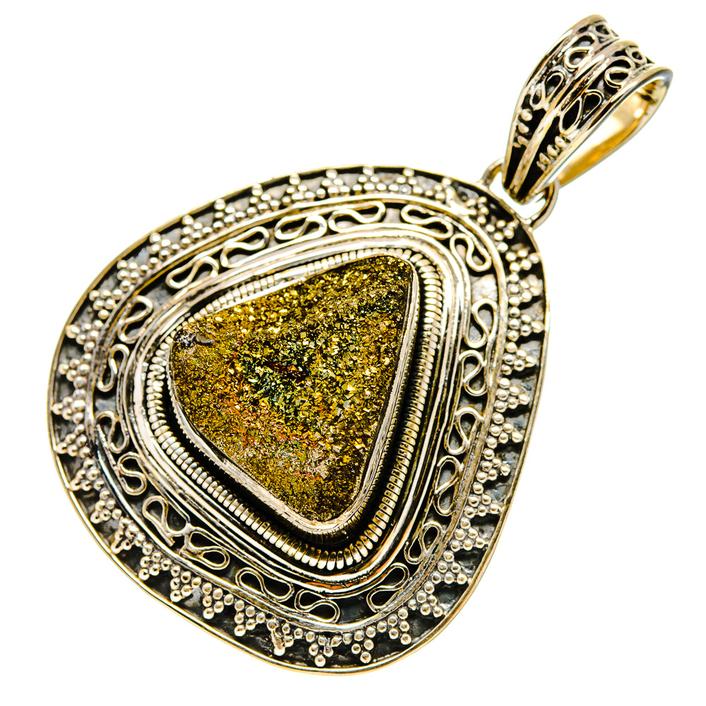 Spectro Pyrite Druzy Pendants handcrafted by Ana Silver Co - PD755844