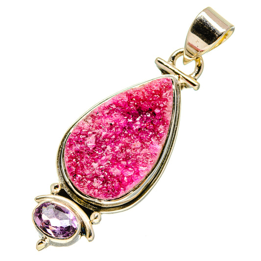 Cobalto Calcite Druzy Pendants handcrafted by Ana Silver Co - PD755854